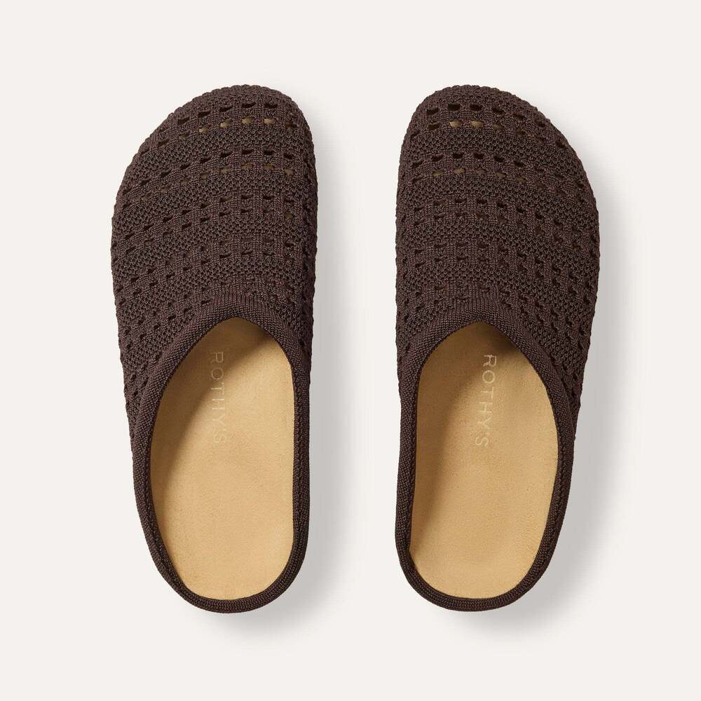 Rothy's The Casual Clog - Chocolate Crochet Size 8